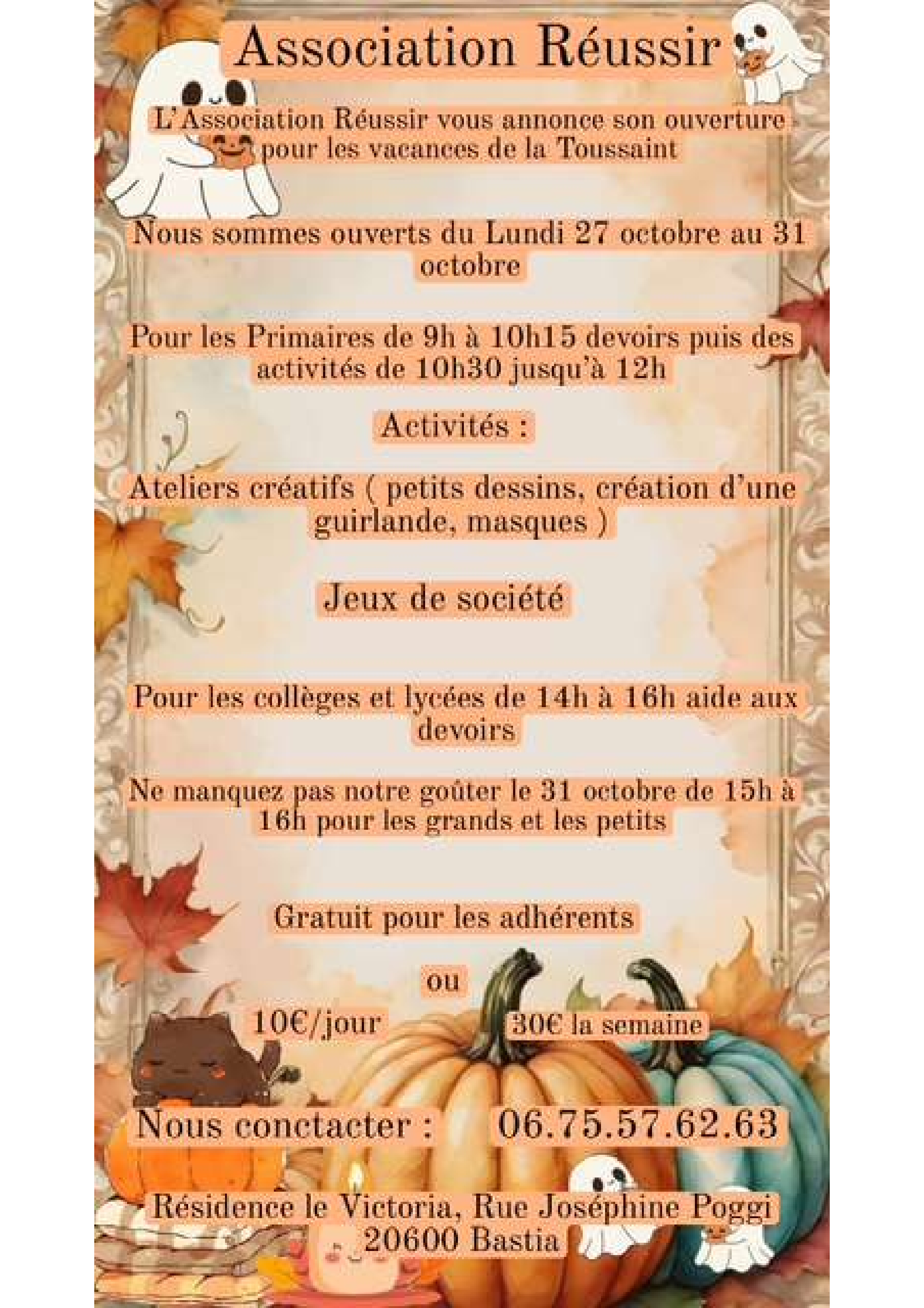 Vacances octobre